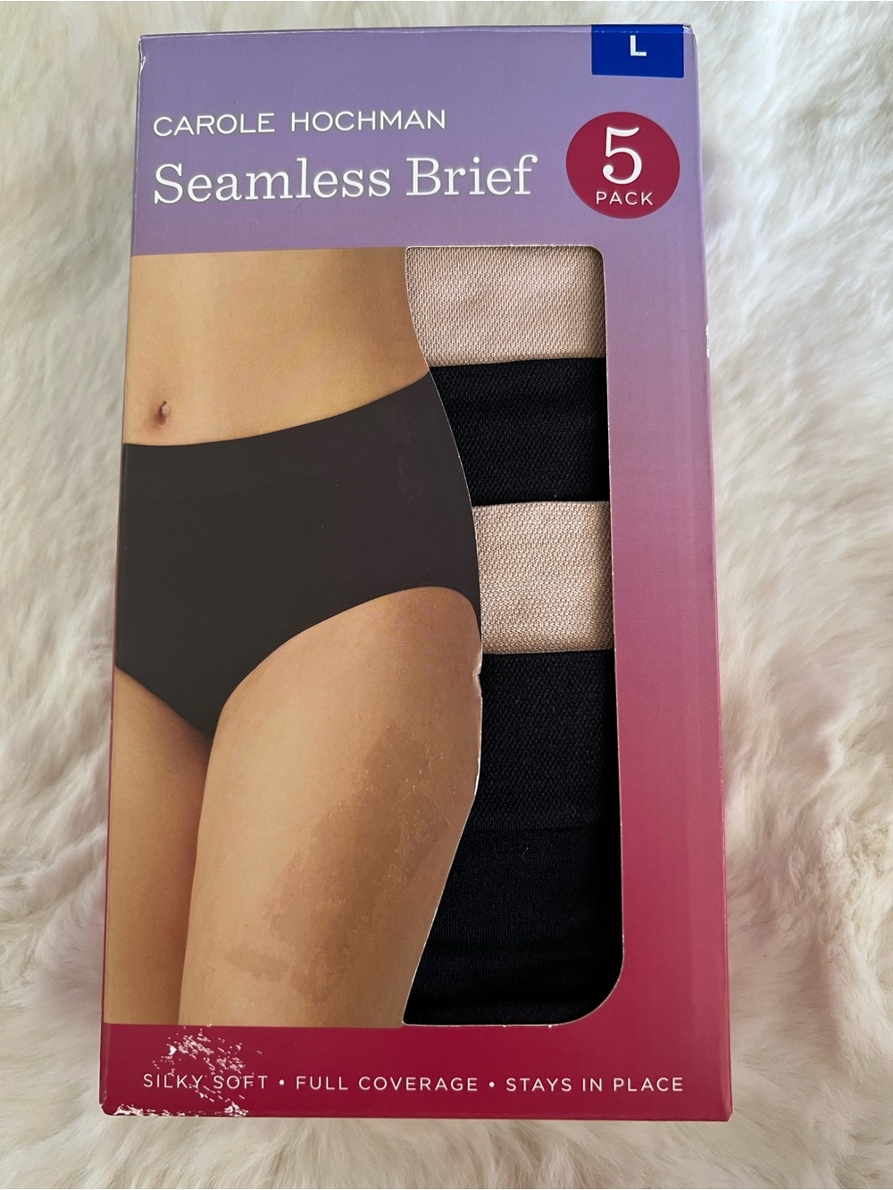 Midnight by Carole Hochman Women’sSeamless Briefs 5-Pack #40